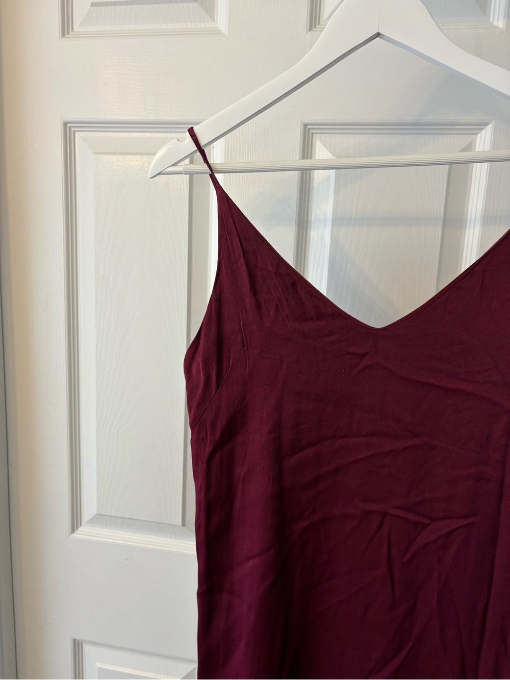 Gap Burgundy Lined Slip Midi Dress Size 10 Petite - Picture 11 of 12